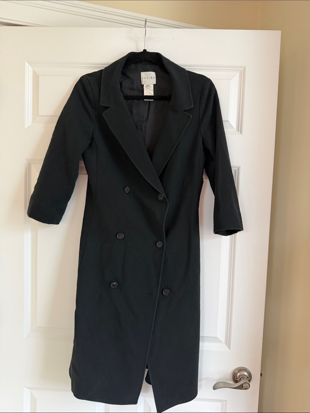 Celine Black Long Double-Breasted Blazer